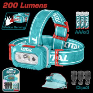 LINTERNA MINERO 200 LUMENES INCLUYE BATERIA SUPER TOTAL (THL013AAA6)