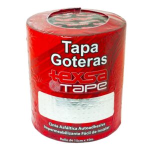 CINTA ASFALTICA TAPA GOTERAS 15 CM X 10 M ALUMINIO TEXSA TAPE