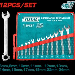 LLAVE MIXTA JUEGO X 12 PZS 6-24MM CRV SUPER TOTAL (THT1022121)