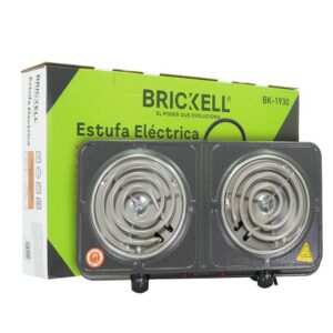 ESTUFA ELECTRICA 2 PUESTOS 2.000W BLANCA (BK-1930)