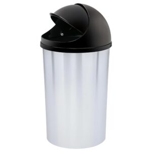 PAPELERA TAPA MOVIL 10L METALIZADA RIMAX(6927)