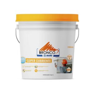 PINTURA VINILO SUPER CUBRIENTE CUÑETE BLANCO TIPO 1 BRONCO (4BK4300019)