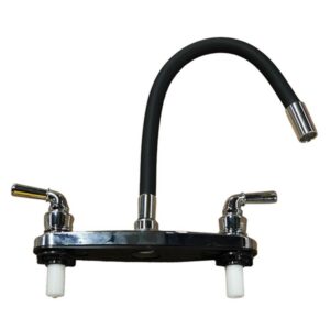 MEZCLADOR LAVAPLATOS FLEXIBLE ALETA 8" CROMADO UDUKE (HT2169)