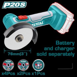 MINI PULIDORA 3" INALAMBRICA 20V INCLUYE 7 DISCOS INDUSTRIAL BATERIA Y CARGADOR SE VENDEN POR SEPARADO TOTAL (TAGLI7601)