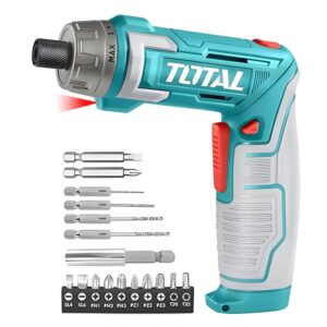 ATORNILLADOR INALAMBRICO 8V, 6N.M ESTUCHE PLASTICO + 17 PIEZAS TOTAL (TSDLI08025)