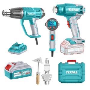 COMBO X 2 PISTOLA CALOR INCLUYE 4 ACEESORIOS, 1 BATERIA Y CARGADOR TOTAL (UTOSLI240201)