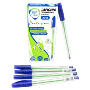 BOLIGRAFO AH ROYAL LINEA GEL 0.7 TRIANGULAR AZUL PQTE X 12 [PAC2049]
