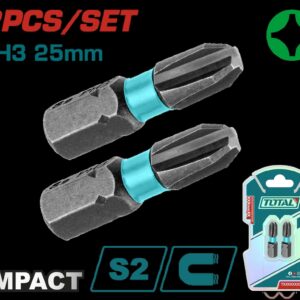 PUNTAS TALADRO IMANTADA PH3 25MM (+) (+) JUEGO X 2 PZS INDUSTRIAL SUPER TOTAL (TACIM71PH325)