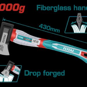 HACHA 1000G MANGO DE FIBRA DE VIDRIO SUPER TOTAL (THAX0611000F)