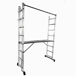 ESCALERA MULTIPOSICIONES TIPO ANDAMIO UDUKE CON PLATAFORMA (2.1MTRS)(150KLS)(HT3171)