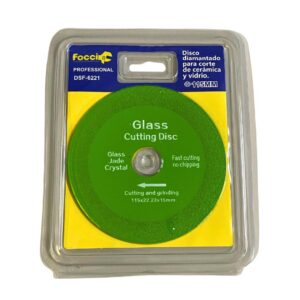 DISCO CORTE VIDRIO Y CERAMICA VERDE 4 1/2" (115X22.23X15MM) (DSF-6221)