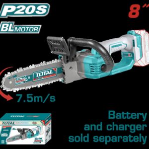MOTOSIERRA INALAMBRICA 8" 20V INDUSTRIAL BATERIA Y CARGADO NO INCLUIDO SUPER TOTAL (TGSLI2085)