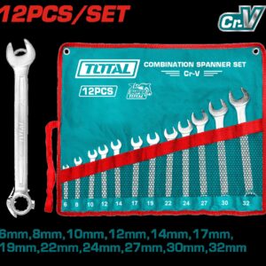 LLAVE MIXTA JUEGO X 12 PZS 6-32MM CRV INDUSTRIAL SUPER TOTAL (THT1022122)