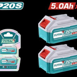 KIT DE 2 BATERIAS 20V 5.0AH INDUSTRIAL ION LITHIUM INDUSTRIAL SUPER TOTAL (TOSLI240464)