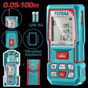 MEDIDOR DE DISTANCIAS LASER 100MTS TOTAL (TMT51036)