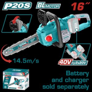 MOTOSIERRA INALAMBRICA 16" 40V BATERIA Y CARGADOR NO INCLUIDO INDUSTRIAL SUPER TOTAL (TGSLI40168)