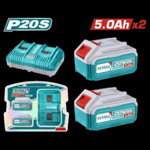 KIT DE 2 BATERIAS 5.0AH + CARGADOR DE 20V INDUSTRIAL SUPER TOTAL (UTFBCPK2425)