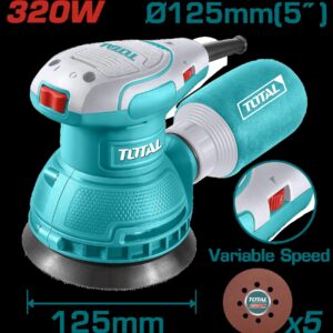 LIJADORA ORBITAL 5" 320W INCLUYE 5 LIJAS INDUSTRIAL SUPER TOTAL (UTF2131256)