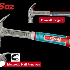 MARTILLO 16 OZ IMANTADO MANGO FIBRA DE VIDRIO INDUSTRIAL SUPER TOTAL (THCH61016L)