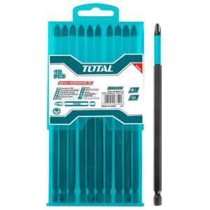 PUNTAS TALADRO IMANTADA PH2 200MM (+) JUEGO X 10 PZS INDUSTRIAL SUPER TOTAL (TACIM16PH285)