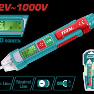 PROBADOR DE CORRIENTE DIGITAL CON PANTALLA LED 12V - 1000V SUPER TOTAL (THT210003)