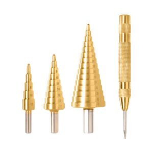 BROCA ESCALONADA JUEGO X 3 PZS +1PUNZON INDUSTRIAL SUPER TOTAL (TACSD2041)