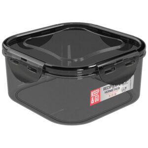 RECIPIENTE HERM CUAD K&GO 1100ML HUMO NP (10662)