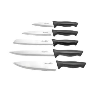 JUEGO DE CUCHILLOS PARA COCINA X 5 PCS DECAKILA (KMTT110B)