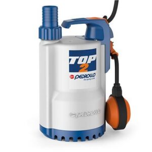 ELECTROBOMBA SUMERGIBLE AGUAS LIMPIAS -LLUVIAS TOP 2 V110 1/2 HP 220 LTS (ALTURA MAX 8MTS)