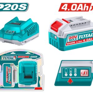 KIT DE 1 BATERIA 4.0AH + CARGADOR DE 20V INDUSTRIAL SUPER TOTAL (UTFBCPK1012)