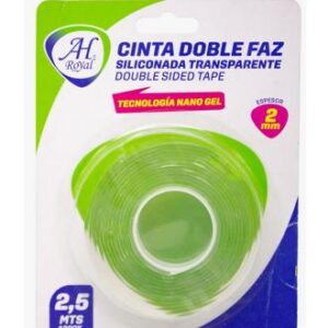 CINTA DOBLE FAZ SILICONA 1/2" X 2,5 MTS APROX AH ROYAL (PAC4774)