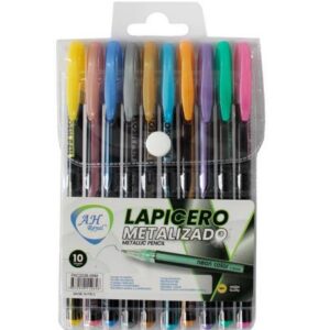 BOLIGRAFO METALIZADO BLISTER X 10 UNDS AH ROYAL (PAC2208)