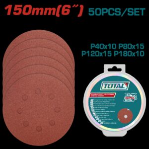 JUEGO DE LIJA X 50 PIEZAS 6" SUPER TOTAL (TAC7315011)