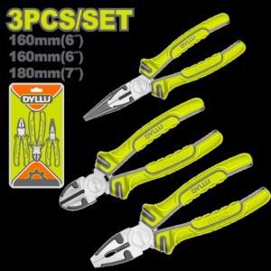 JUEGO DE ALICATES X 3 PZS (PINZA 6CORTAFRIO 6ALICATE 7) DYLLU (DTPS0603)