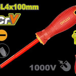 DESTORNILLADOR (-) 4" AISLADO 1000V DYLLU (DTSD7244)