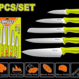 JUEGO DE CUCHILLOS PARA COCINA X 5 PCS DYLLU (DTKK1K51)