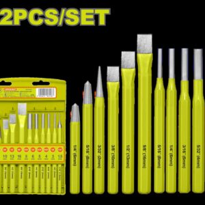 JUEGO DE CINCEL Y PUNZÓN X 12 PZS DYLLU (DTCC8312)