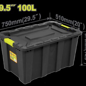 CAJA DE ALMACENAJE PLÁSTICA 29.5" 100L DYLLU (DTTB331B)