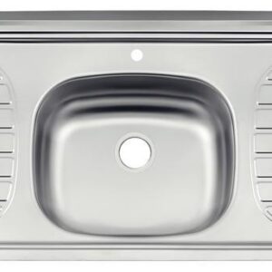 LAVAPLATOS ACERO/INOX 120X50 POCETA CENTRAL 1 HUECO TRAMONTINA (93434515)