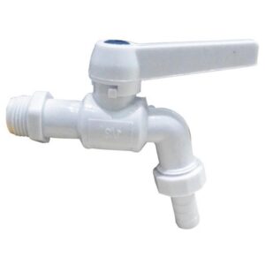 GRIFO PLASTICO BLANCO PALANCA CON RACOR (HT20148)