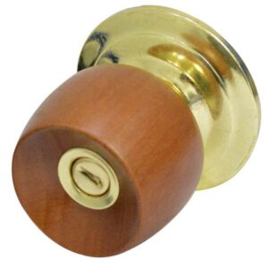 CHAPA BOLA ALCOBA P/MADERA UDUKE COLOR MIEL ESCUDO DORADO (5831-QJM) (HT20175)