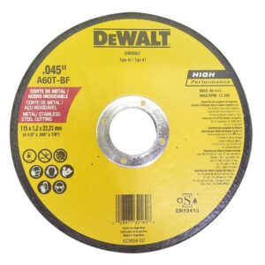 DISCO DEWALT CORTE METAL/ACERO INOX 7 PLANA AMARILLO ARGENTINO (7X.055X7/8) (DW8065-AR)