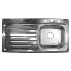 LAVAPLATOS ACERO INOX GUINOVART 1X50 PARA MEZCLADOR ESCURRIDERO IZQUIERDO (CAL 22