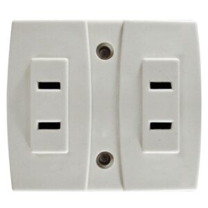 LINEA UDUKE T/AVE S/P BEIGE TOMA DOBLE SIN POLO TIERRA (RETIE-FL)(HT30037)