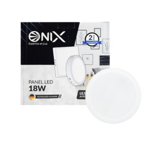 PANEL LED 18W REDONDO INCRUSTAR LUZ DIA ONIX 110V (6500K)