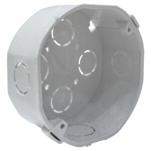 CAJA PLASTICA OCTAGONAL BLANCA R/G (CERTIFICADA)