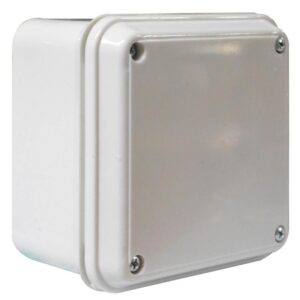 CAJA PLASTICA FINA PROFUNDA CON TAPA INDUMA PARA CAMARAS (10X10X7) (CERTIFICADA)(T1203-0005)