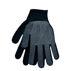 GUANTE LLUVIA 1 CARA GRANDE NEGRO (PUNTOS BLANCOS)