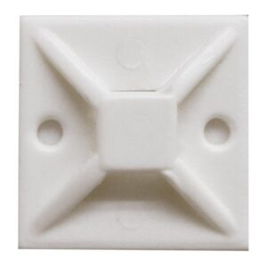 GRAPA ADHESIVA PARA CABLES (2.4x2.4 CM) PARA USAR CON AMARRAS (G62412 Bl)