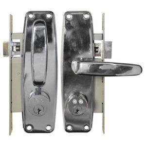 CHAPA DE EMBUTIR CON MANIJA L370 CLASICA CROMO BRILLANTE YALE US26 (4004)